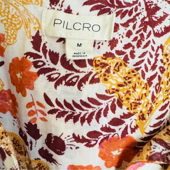 Anthropologie Pilcro Floral Print Button-Up Shirt Size M - Picture 8 of 12